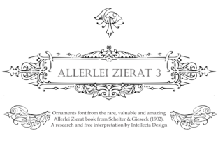 Allerlei Zierat 3: A Vintage Ornamental Font for Designers