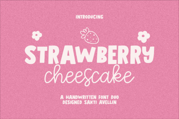 Discover the Sweet Charm of the Strawberry Cheesecake Font Duo
