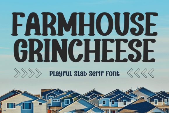 Farmhouse Grincheese is a thick and playful slab serif font that immediately brings a bold, friendly character to any design. Its wide characters and chunky serifs create a substantial, eye-catching presence, making it a fantastic choice for projects that need to stand out. This typeface isn't just another font; it's a design asset that injects personality and a touch of whimsy into headlines, branding, and visual communications.
