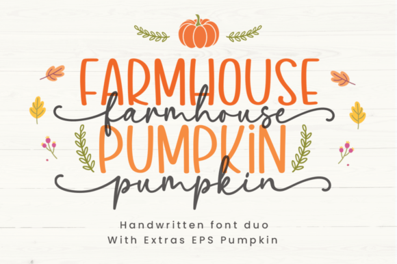 Farmhouse Pumpkin: A Charming Handwritten Font Duo