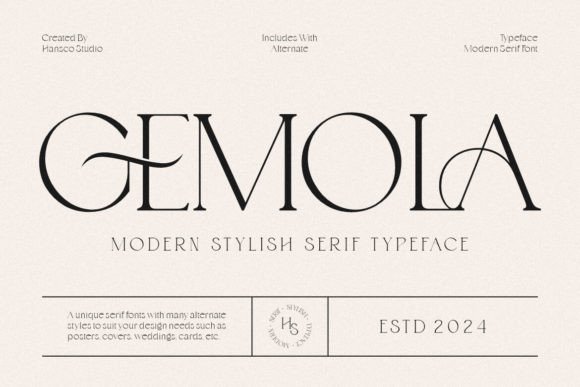 Gemola: A Modern Serif for Elegant Design Projects