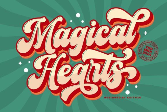 Magical Hearts: A Charming Retro Script Font
