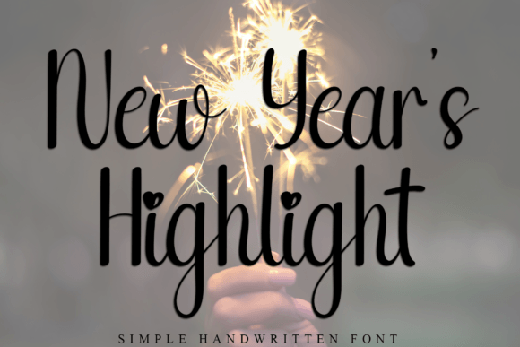 New Year's Highlight: A Playful Handwritten Font for Designs