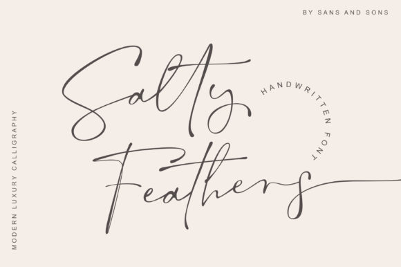 Salty Feathers: A Delicate Handwritten Font for Elegant Designs