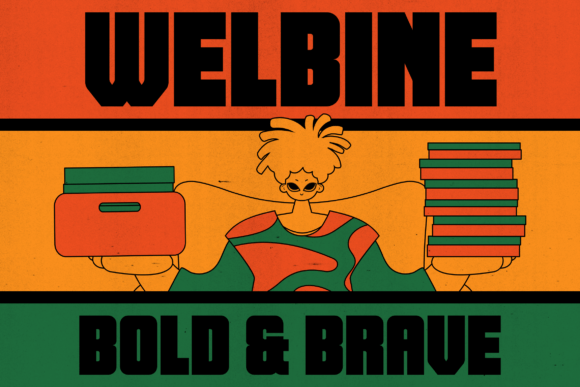 Welbine: A Retro-Futuristic Typeface for Modern Designs